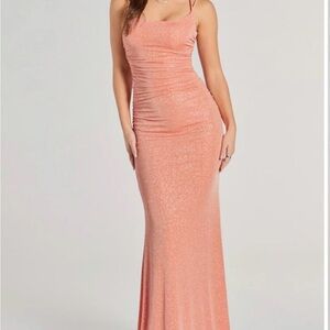 Windsor Glittering Peach Maxi Dress